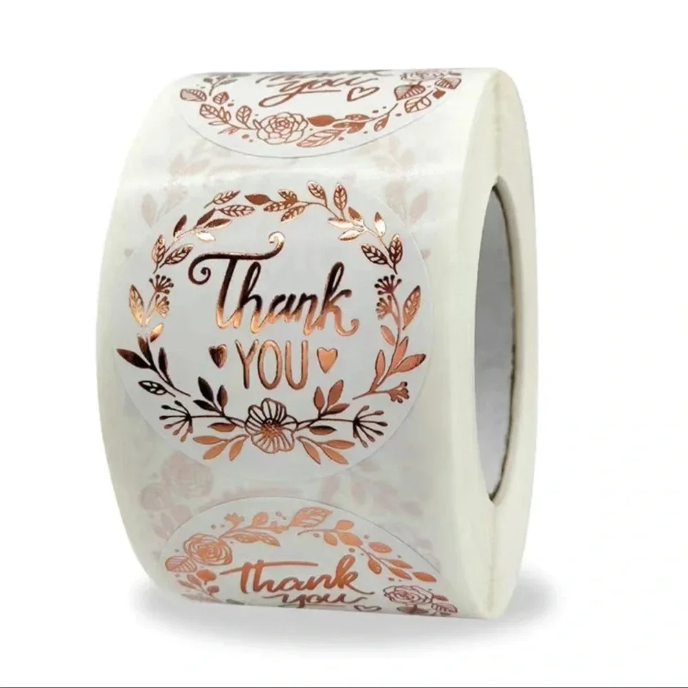 5/$20 thank you stickers 500ct-1 inch